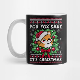 For fox sake ugly christmas sweater Mug